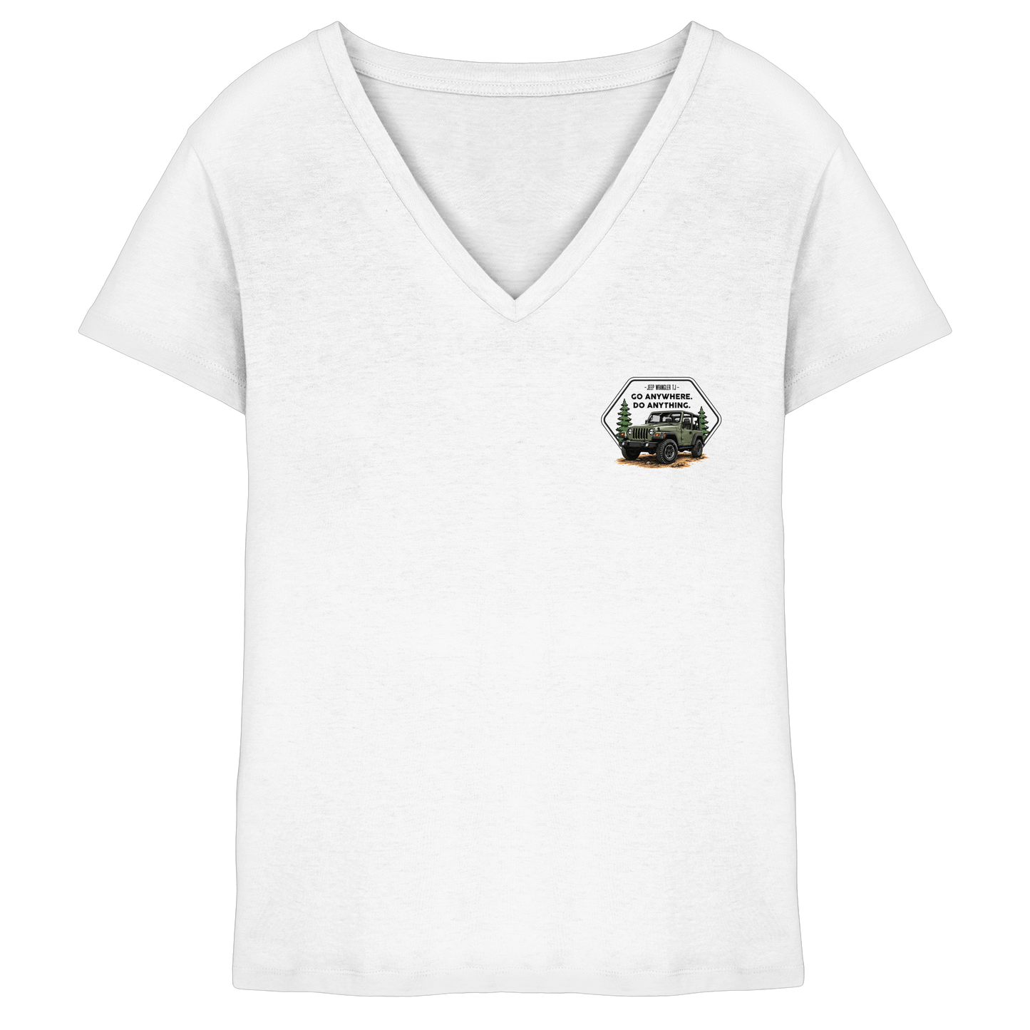 Ladies V-Neck Shirt - Wrangler TJ