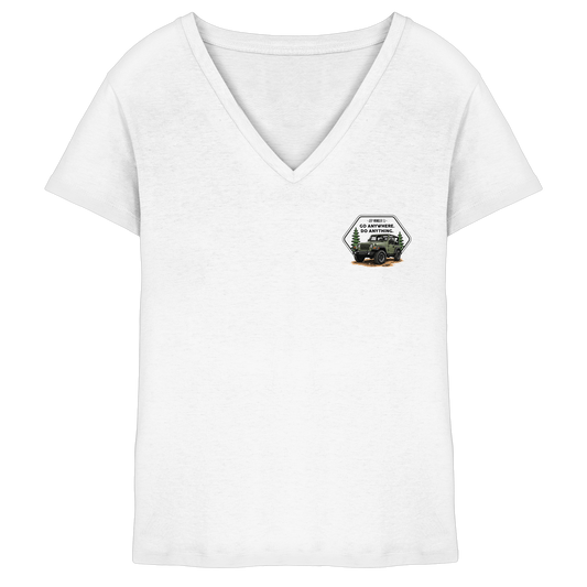 Ladies V-Neck Shirt - Wrangler TJ