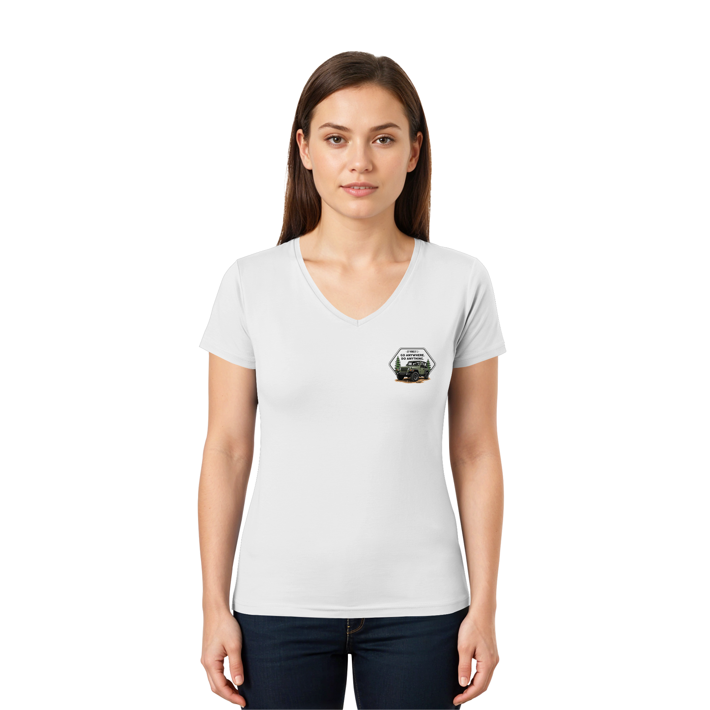 Ladies V-Neck Shirt - Wrangler TJ
