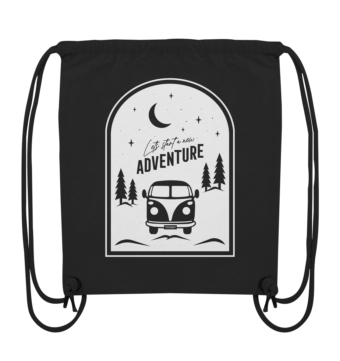 Organic Gym-Bag „Let’s Start a New Adventure – Camping“