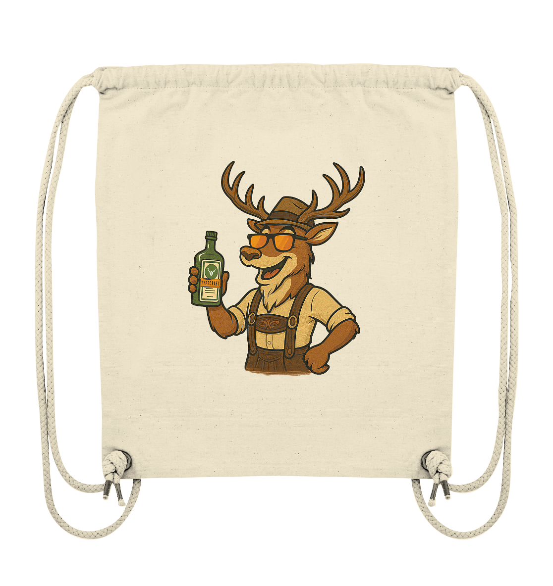 Platzhirsch Turnbeutel – Dein stylischer Begleiter für Party &amp; Festival - Organic Gym-Bag