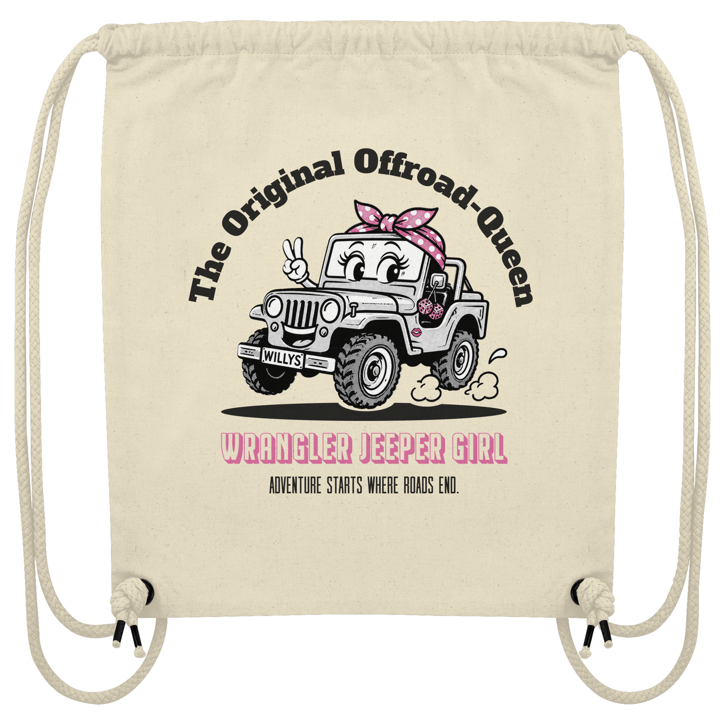 Offroad Queen - Wrangler Jeeper Girl - Organic Gym-Bag