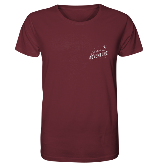 Organic Shirt „Let’s Start a New Adventure – Camping“
