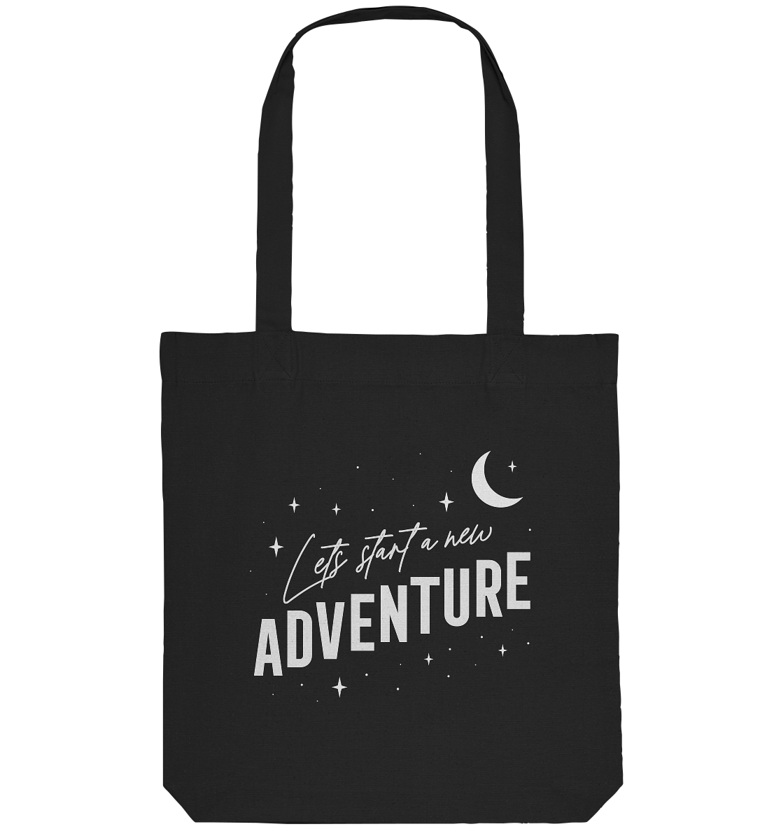 Organic Tote-Bag „Let’s Start a New Adventure – Camping“