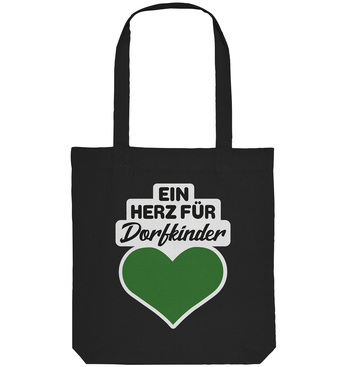 Organic Tote-Bag „Ein Herz für Dorfkinder“ – stylisch, praktisch & mit Heimatliebe!