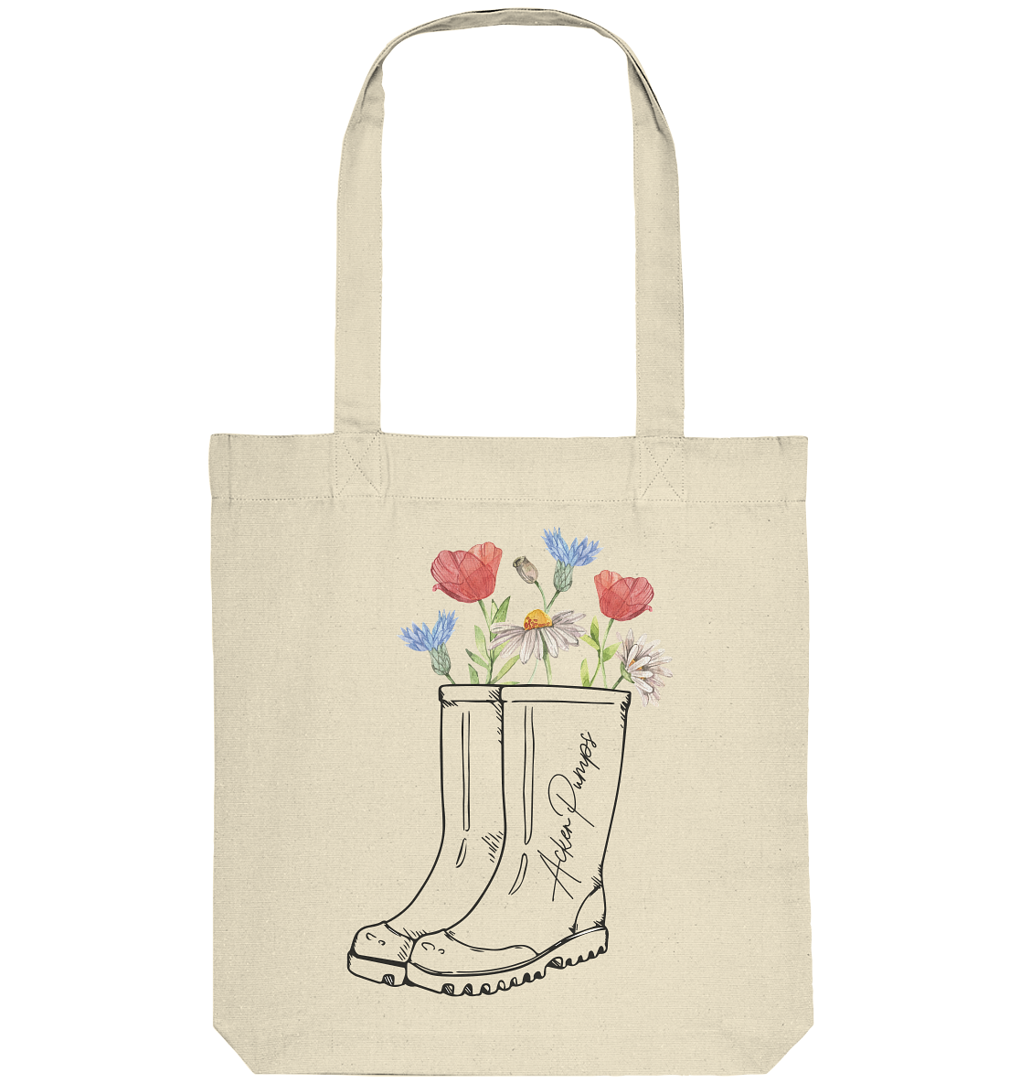 „Acker Pumps“ Organic Tote-Bag – Dein Dorfkind-Statement für Alltag, Partys & Festivals